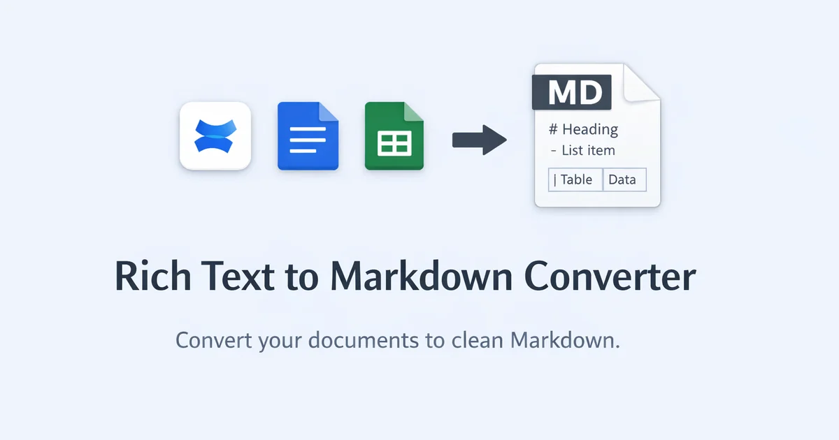 Rich Text to Markdown Converter | Ad-Free